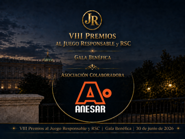 ANESAR se suma como Asociación Colaboradora a la gran noche del Juego Responsable y la RSC 2026