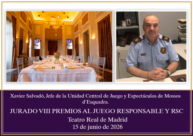 Xavier Salvadó se incorpora al jurado de los VIII Premios Juego Responsable y RSC