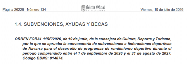 Navarra mantiene el veto a las federaciones deportivas patrocinadas por empresas de apuestas