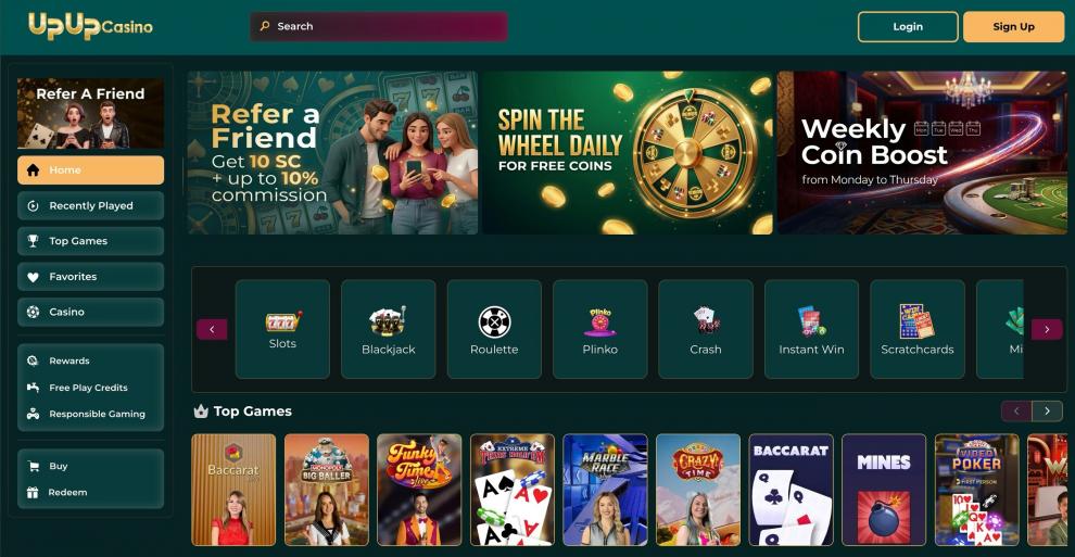 UpUp Casino llega a EE.UU. con un modelo de juegos premium sin compra ni depósito y premios en efectivo