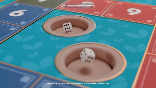 Evolution lanza MONOPOLY Roll’em, su nuevo juego en vivo con Hasbro
