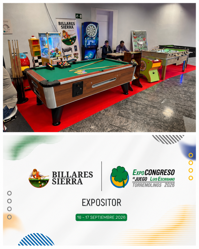 Billares Sierra vuelve al ExpoCongreso de Juego