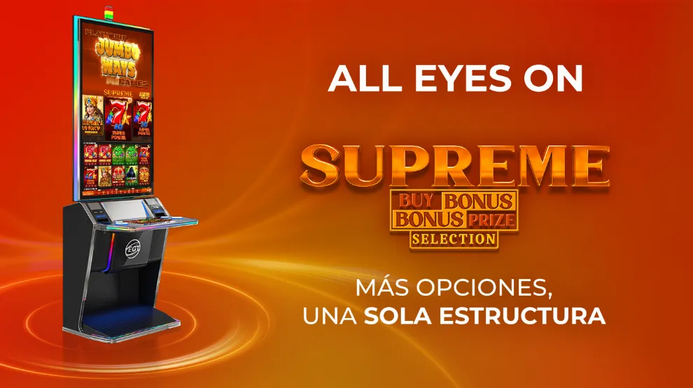 EGT España revoluciona los casinos con su segundo lanzamiento del verano: «Supreme Buy Bonus Bonus Prize Selection» en el último y vanguardista cabinet S 55 V ST