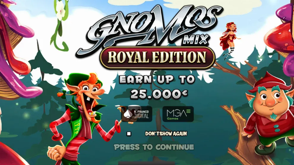 MGA Games presenta Gnomos Mix Royal Edition: el legendario Classic Bar Slot vuelve con apuesta máxima de 25 € y premios de hasta 25.000 €