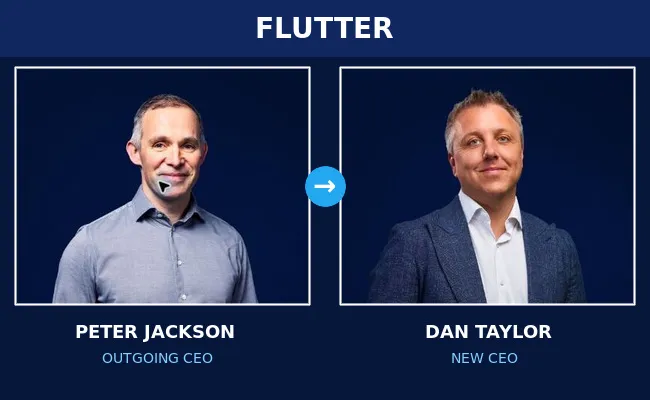 Peter Jackson leaves Flutter after almost a decade at the helm: Dan Taylor, current CEO of the international division, takes over the management of the group