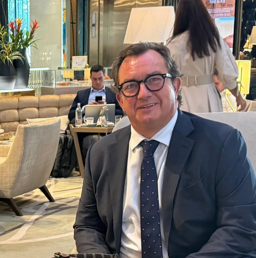 Santiago Asensi with Cristina García at the Four Seasons Hotel in Madrid