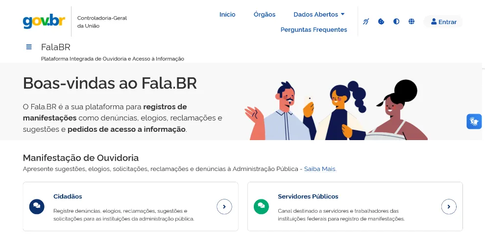 O Tesouro do Brasil permite reclamações de jogos de azar em Fala.BR