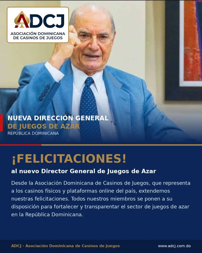 La Asociación Dominicana de Casinos respalda a Quico Tabar al frente de la Dirección General de Juegos de Azar