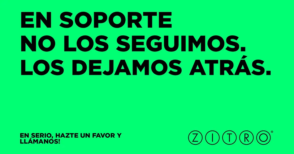 EN SOPORTE NO LOS SEGUIMOS. LOS DEJAMOS ATRÁS