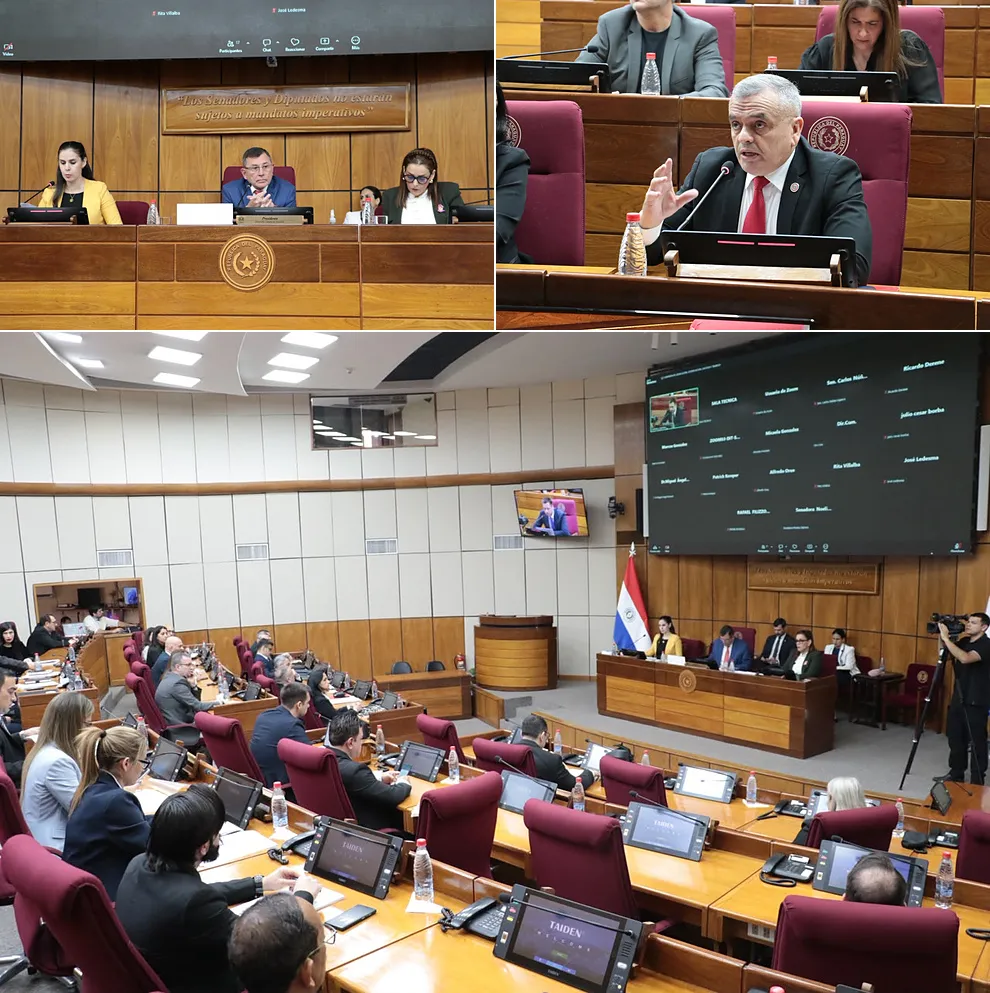 El Senado de Paraguay estudia el nuevo regulador del juego. Fotos: Senado de Paraguay.