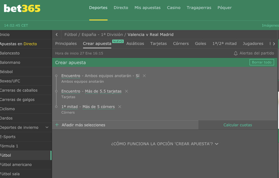 Si un jugador no juega se anula la apuesta bet365